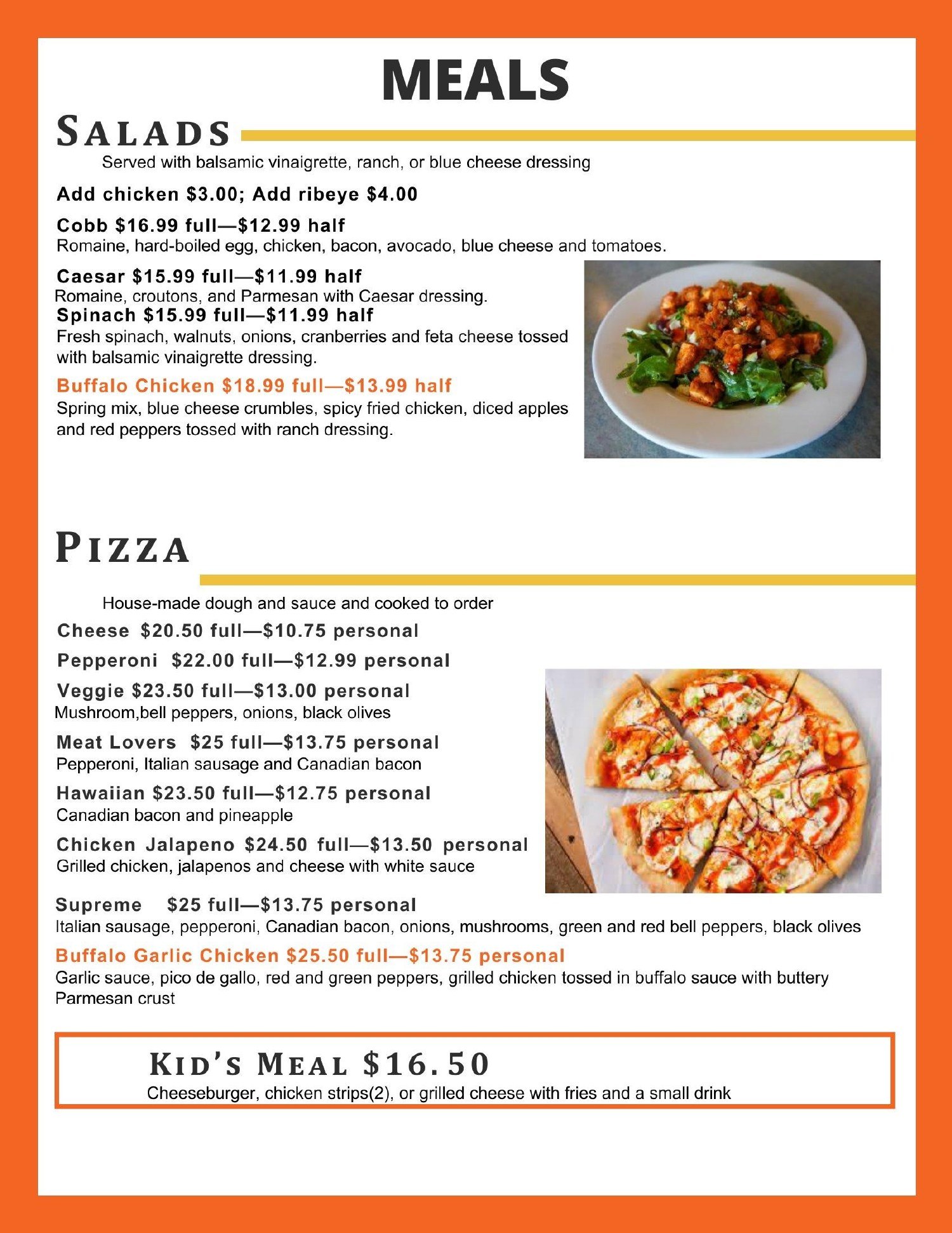 Food Menu, page 3 of 4